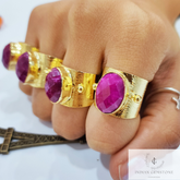 Ruby Ring, Gold Plated Ruby Ring, Ruby Gemstone Ring, Stacking Ring, Dainty Ring, Stackable Ring, Ruby Stacking Ring, Mediation Ring
